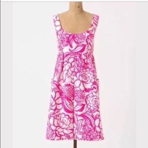 Pink and white sz 12 sundress dress Anthropologie